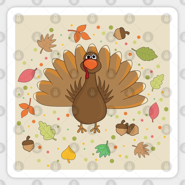 Thanksgiving Turkey Sticker by valentinahramov